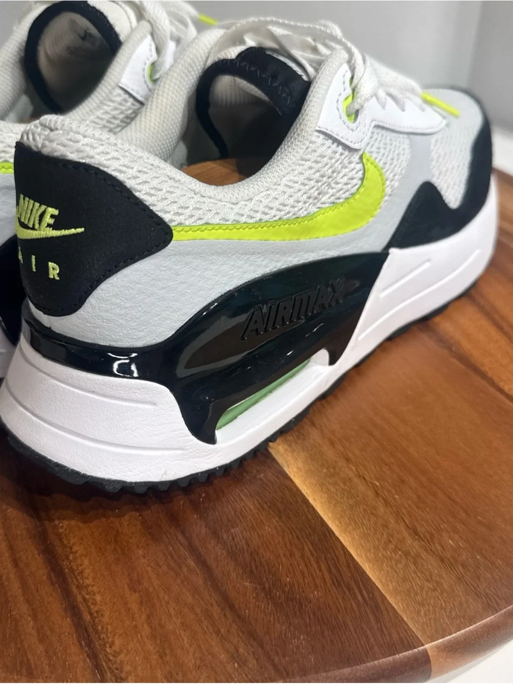 Nike Air Max SYSTM Sneakers (DM9537 100) Men’s Size 10.5 White/Black-Volt